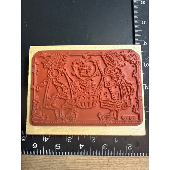 Sisters Of The Heart Rubber Stamp By Sandi Gore Evans 1997 Uptown Rubber Stamps - Picture 2 of 4